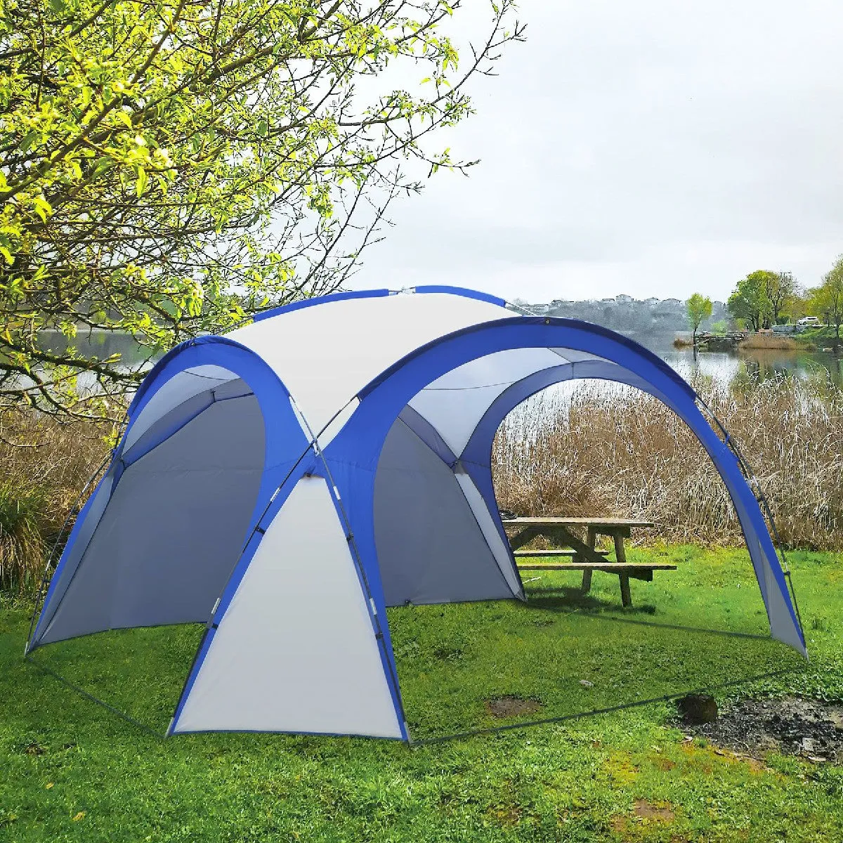 8-12 Person Easy Beach Canopy Tent with Side Wall