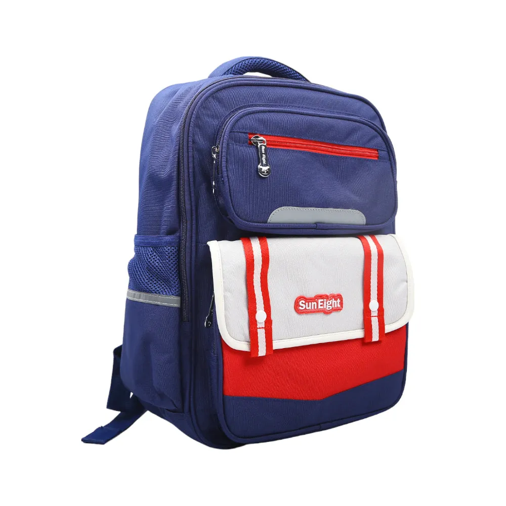 90171 KIDS SCHOOL BACK PACK ROYAL BLUE/RED 16INCH IR