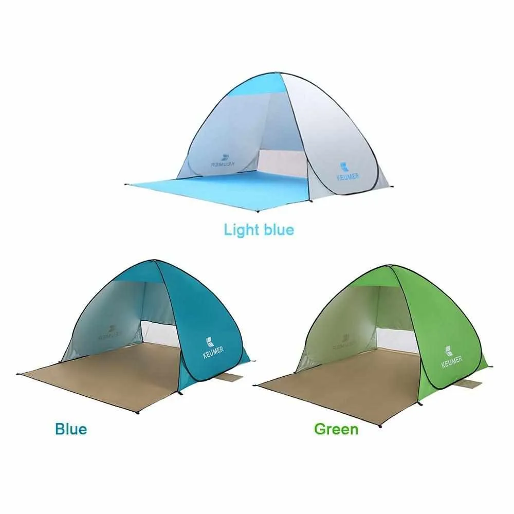 Automatic Pop Up Tent - Breathable Anti UV 2-4 Persons Instant Pop Up Beach Tent