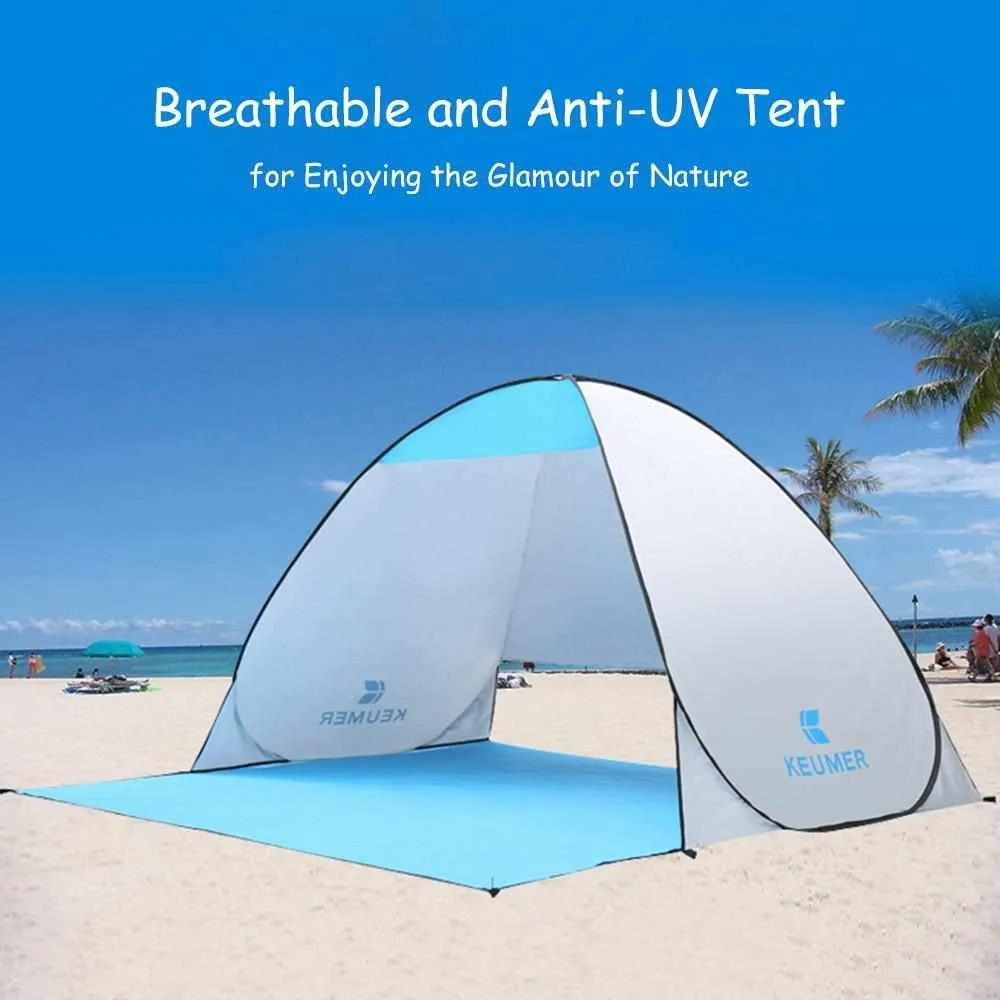 Automatic Pop Up Tent - Breathable Anti UV 2-4 Persons Instant Pop Up Beach Tent