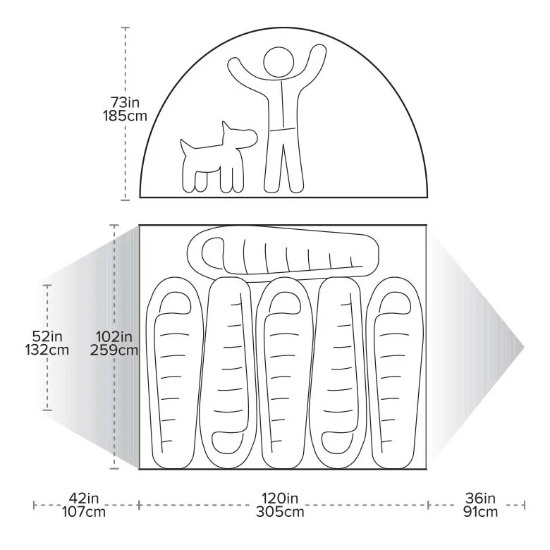 Big Agnes Chimney Creek 6 Person Tent