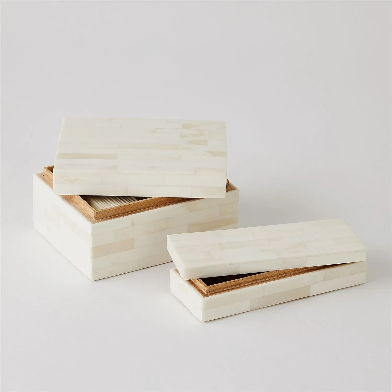 Boxed Bone Domino Set-Ivory