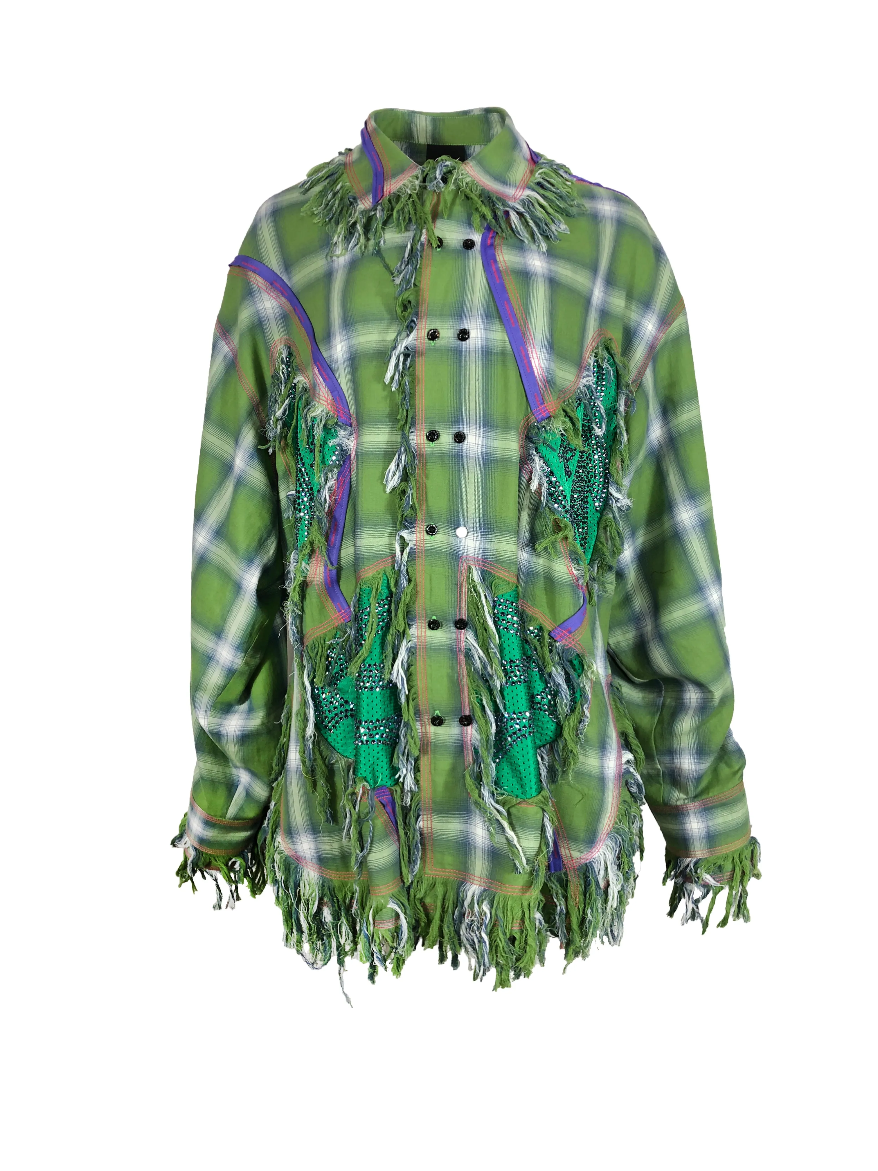 DESTROYED CHECKED OVERSIZE SHIRT