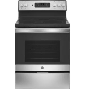 GE® 30" Free-Standing Electric Convection Fingerprint Resistant Range