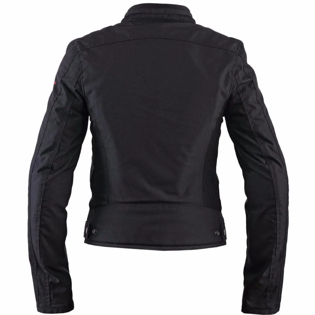 Helstons DISTRICT Women’s black Mesh fabric motorcycle jacket