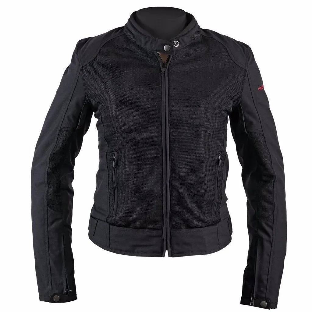 Helstons DISTRICT Women’s black Mesh fabric motorcycle jacket