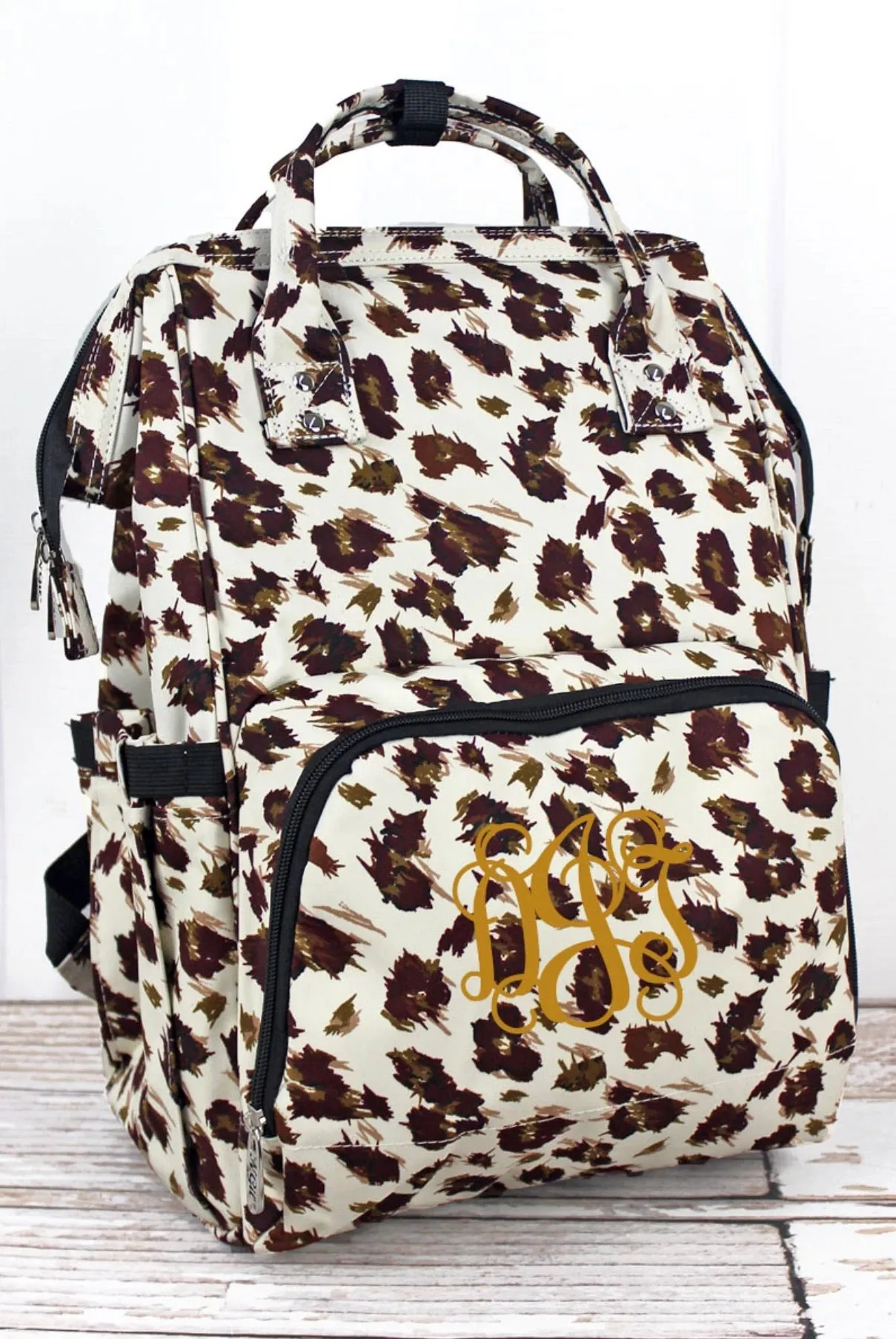 Leopard Frenzy Diaper Bag Back Pack (High Quality Canvas NGIL Brand)