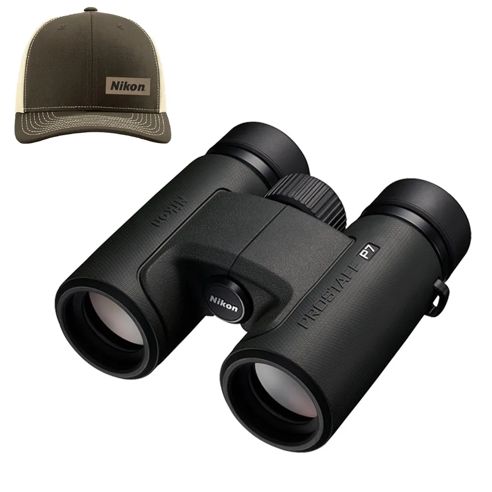 Nikon Prostaff P7 Long Eye Relief Non-Stick Coating Binocular w/ Free Nikon Cap