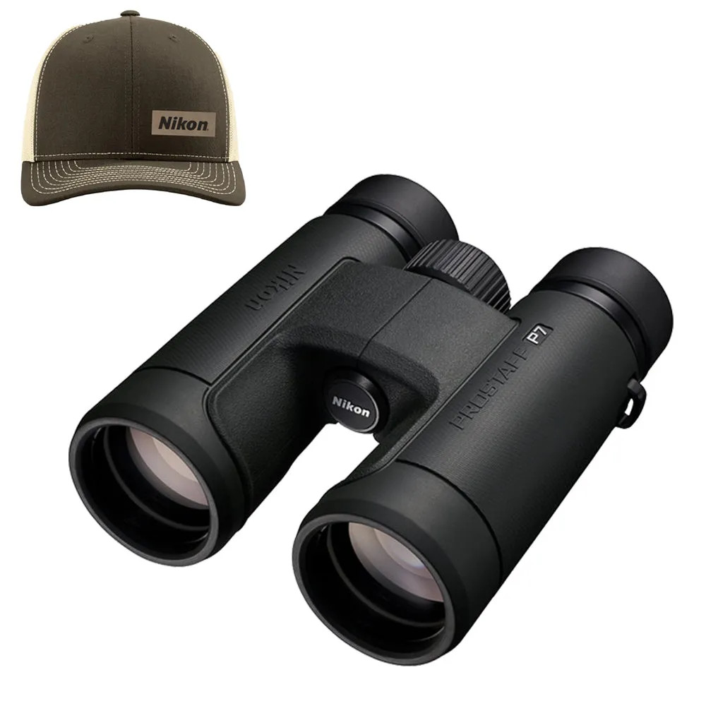 Nikon Prostaff P7 Long Eye Relief Non-Stick Coating Binocular w/ Free Nikon Cap