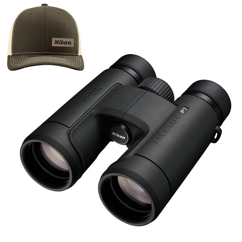 Nikon Prostaff P7 Long Eye Relief Non-Stick Coating Binocular w/ Free Nikon Cap