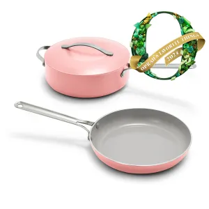 Nova Ceramic Nonstick 3-Piece Cookware Set | Coral