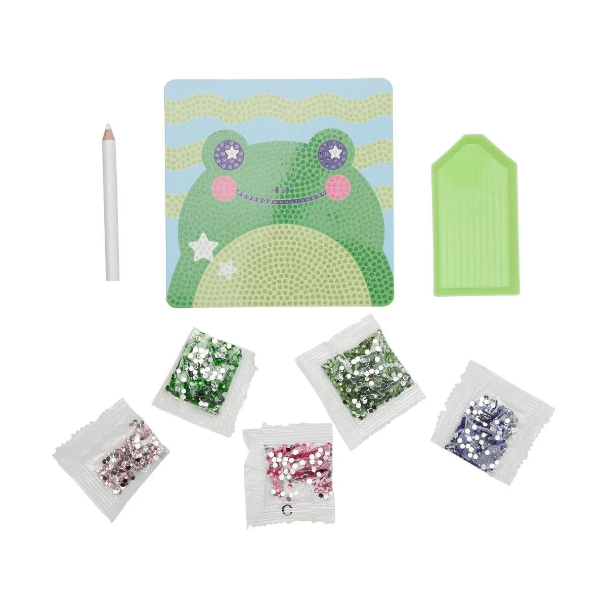 Ooly Razzle Dazzle DIY Mini Gem Art Kit | Funny Frog