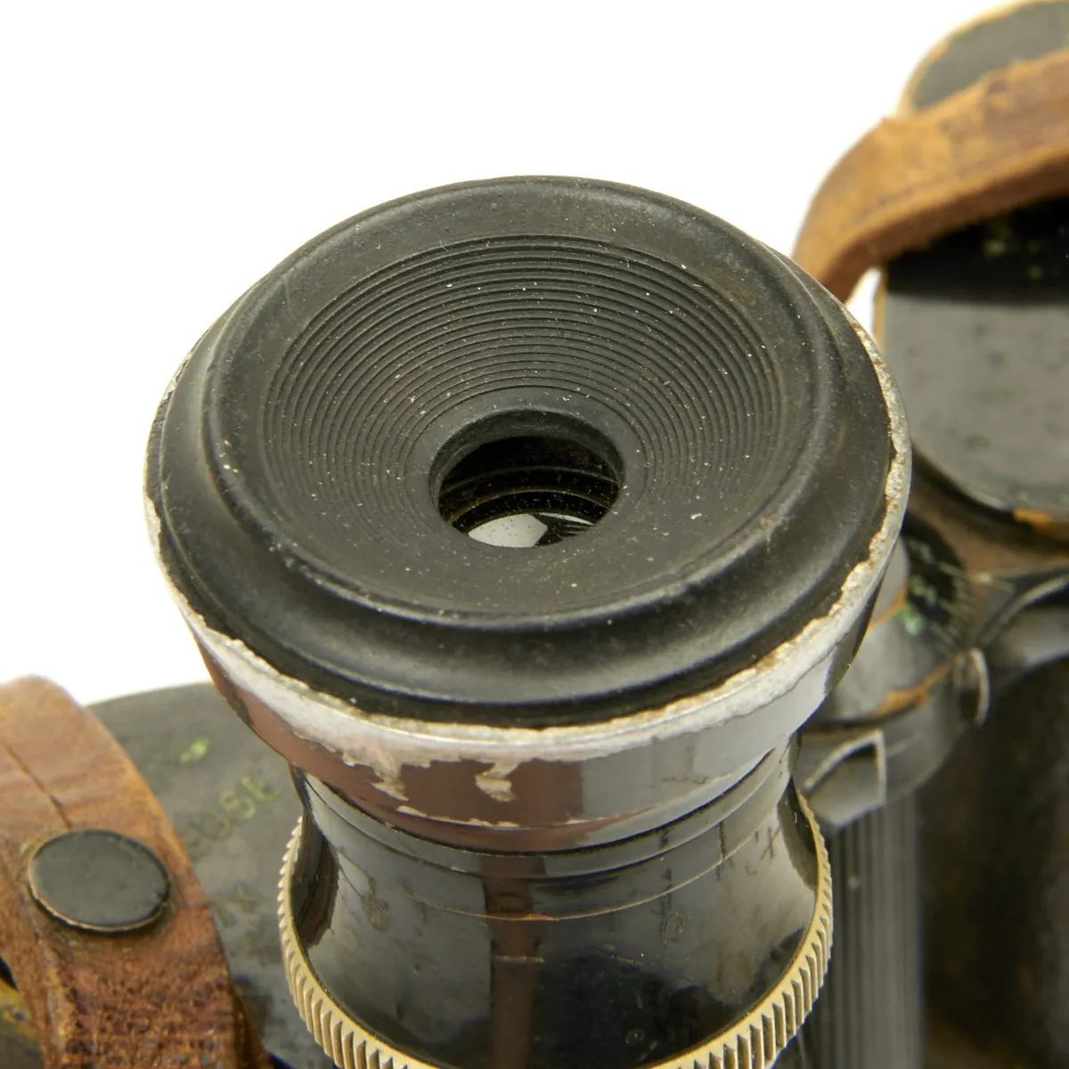 Original French WWI Military Binoculars with attached Ranging Tables in Case - circa 1915