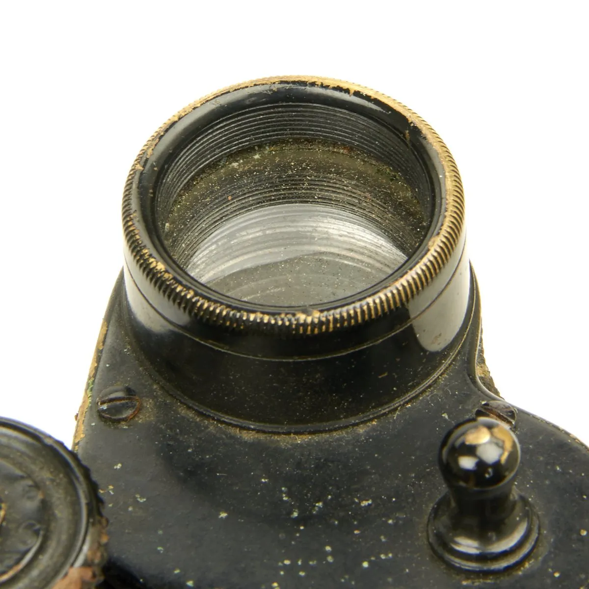 Original French WWI Military Binoculars with attached Ranging Tables in Case - circa 1915