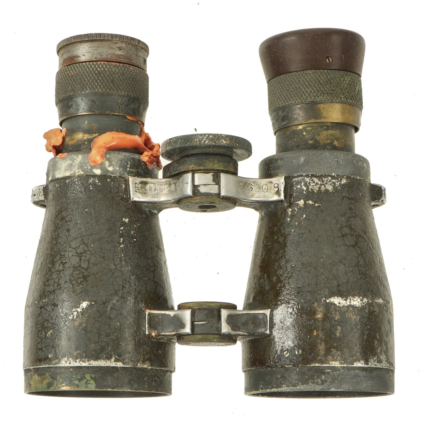 Original Imperial German WWI Fernglas 08 Binoculars by Rodenstock of München with Leather Case