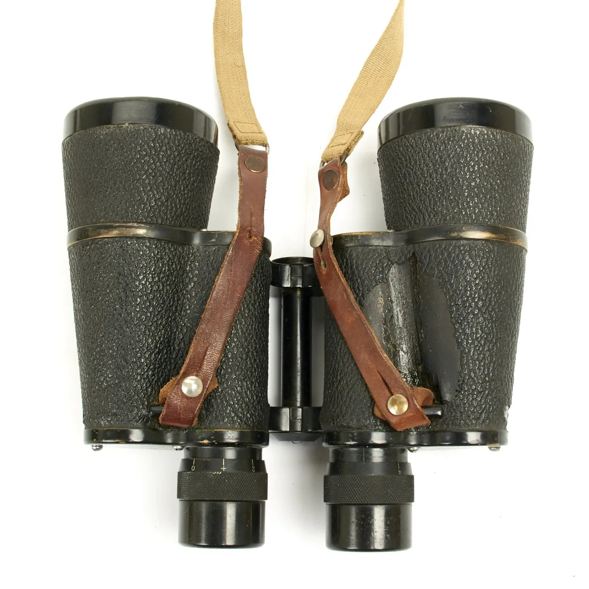 Original WWII Imperial Japanese 7x7.1 Binoculars by ToKo with Tropical Case and Neck Strap