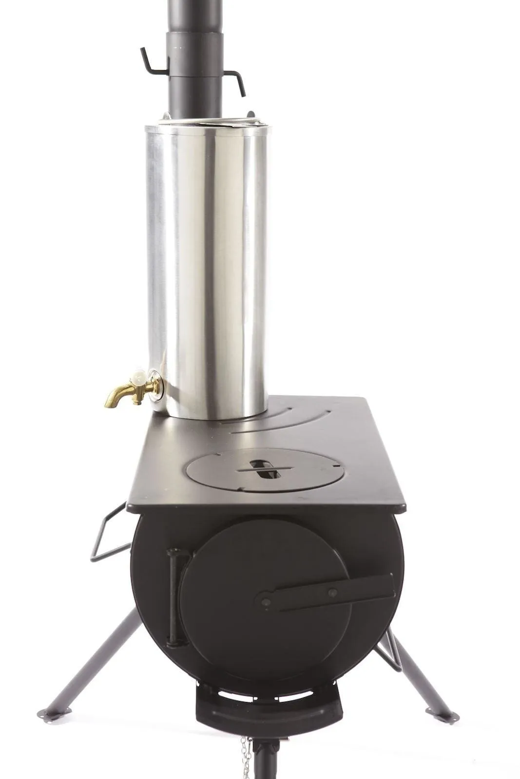 Outbacker® Pioneer Portable Tent Stove | 2.5KW 12KG | Flue and Boiler Package