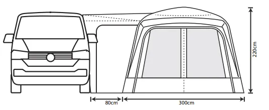 Outdoor Revolution Cayman Air Low Drive Away Awning Ex Dispaly Model