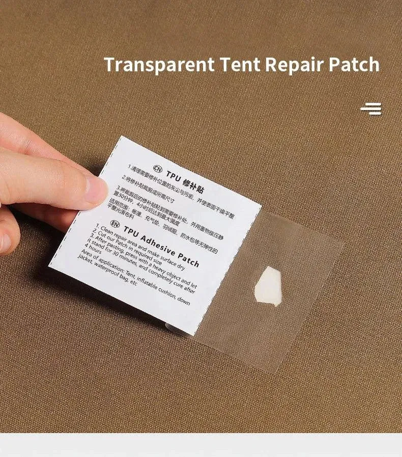 Outdoor Tool Waterproof TPU Sticker Transparent Repair Tape for Inflatable Product Raincoat Tent Swim Rings Repair Patch