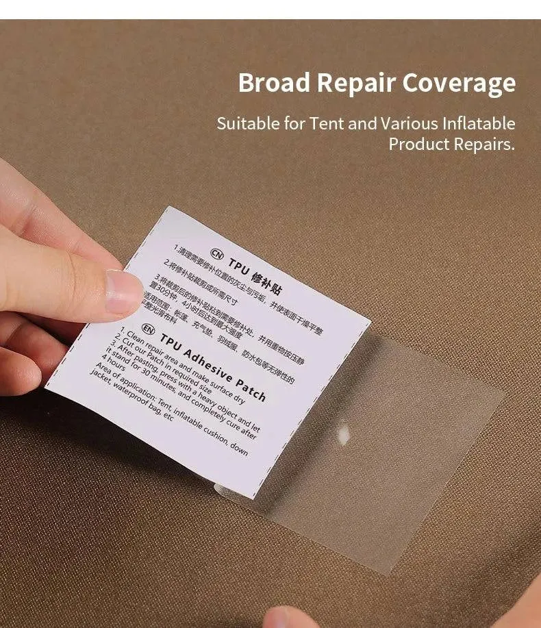 Outdoor Tool Waterproof TPU Sticker Transparent Repair Tape for Inflatable Product Raincoat Tent Swim Rings Repair Patch