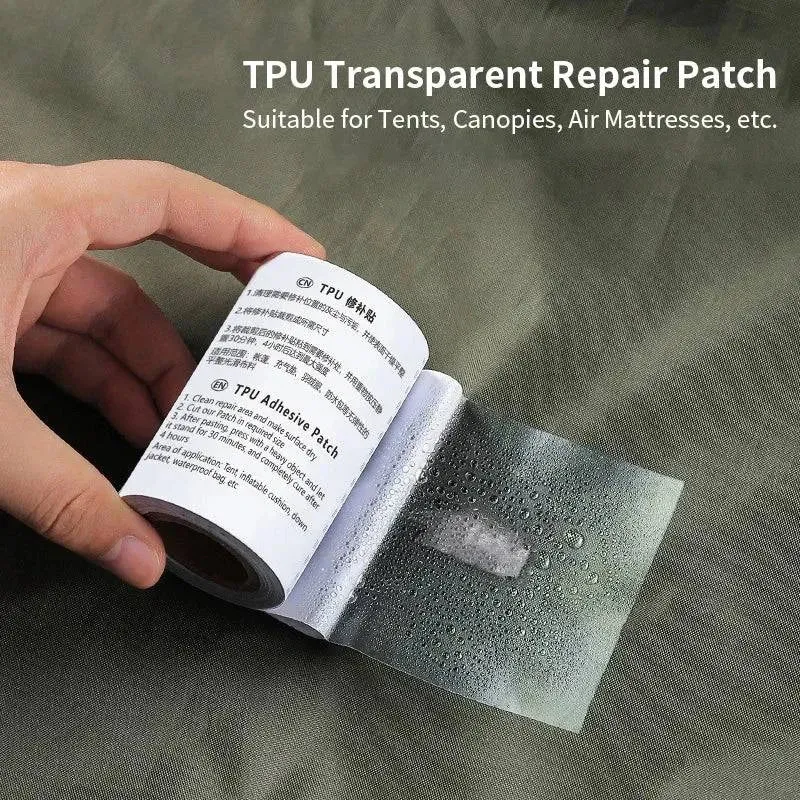 Outdoor Tool Waterproof TPU Sticker Transparent Repair Tape for Inflatable Product Raincoat Tent Swim Rings Repair Patch