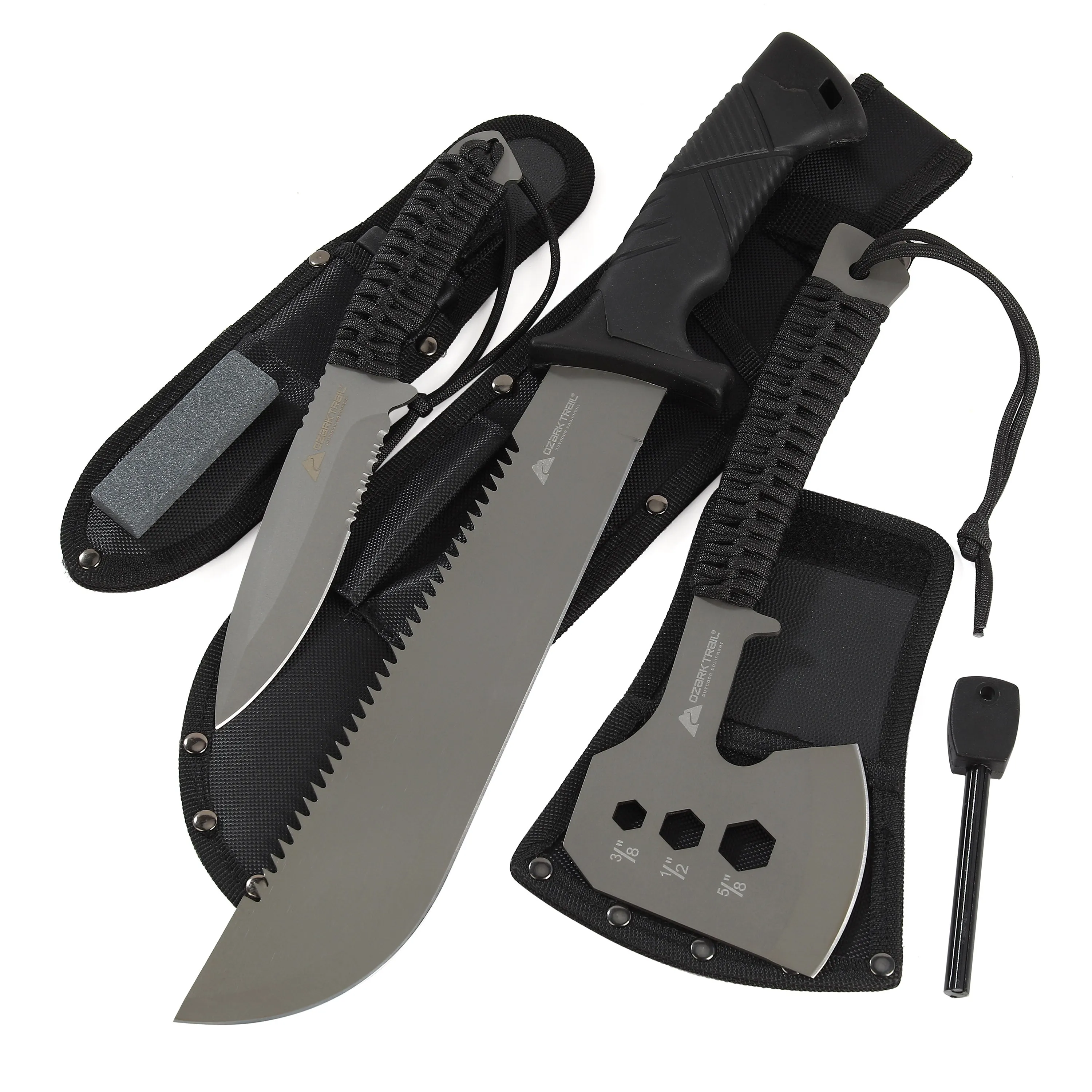 Ozark Trail 12-Pack Camping Tool Set, Black