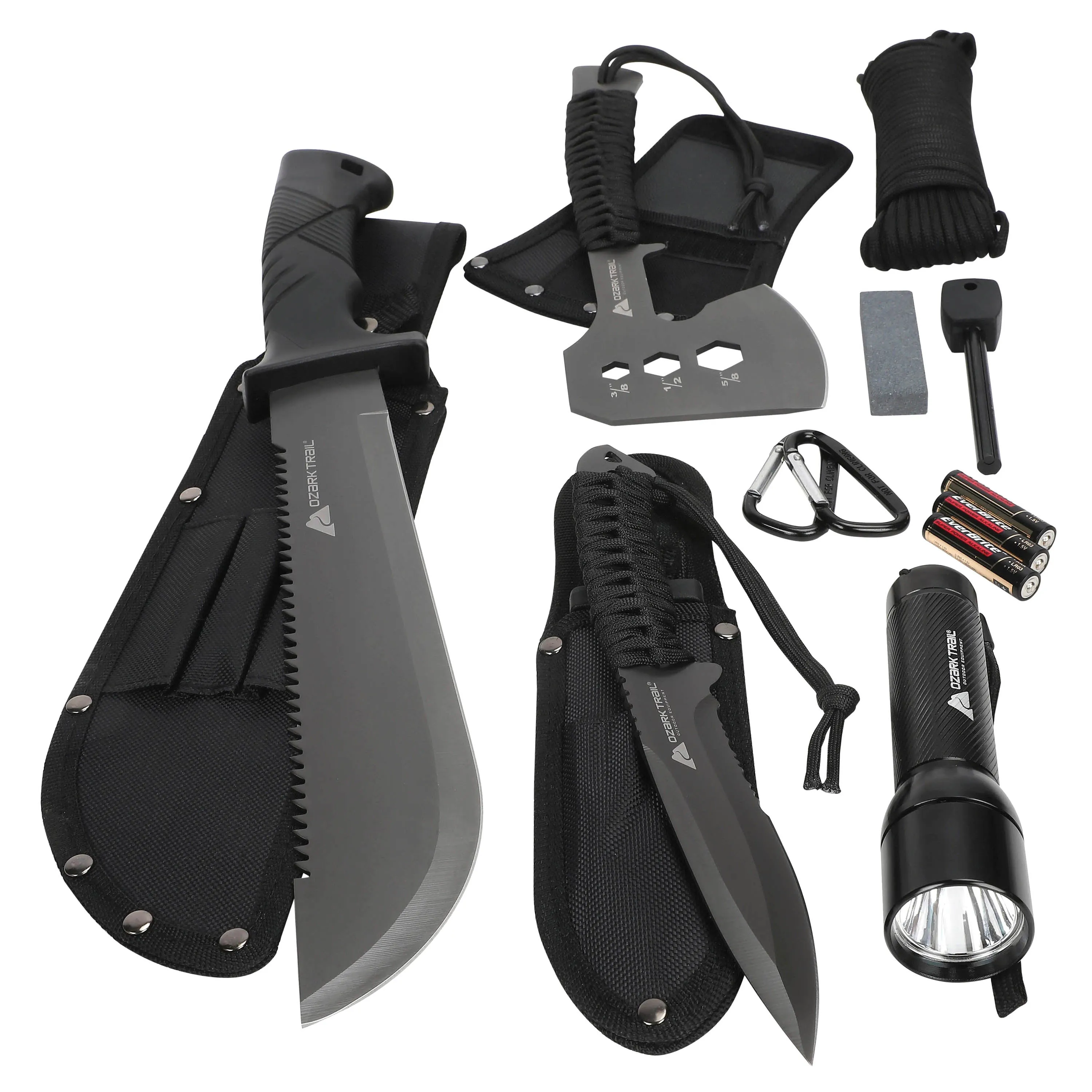 Ozark Trail 12-Pack Camping Tool Set, Black