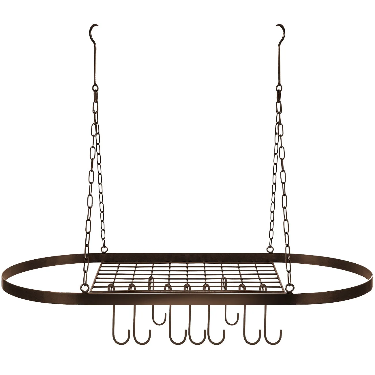 Pot Pan Ceiling Rack with Hooks