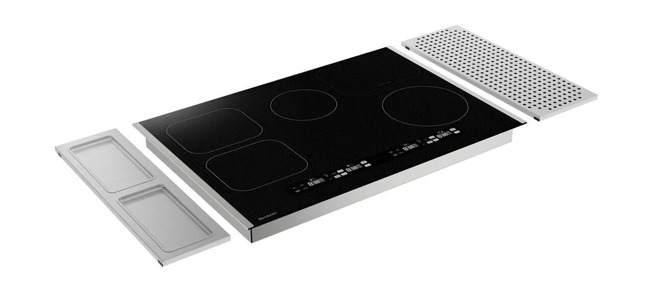 SCH3043GB Sharp 30 in. Induction Cooktop with Side Accessories