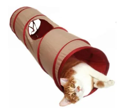 SmartyKat Crackle Chute Cat Toy Collapsible Tunnel Folding Cat Tent