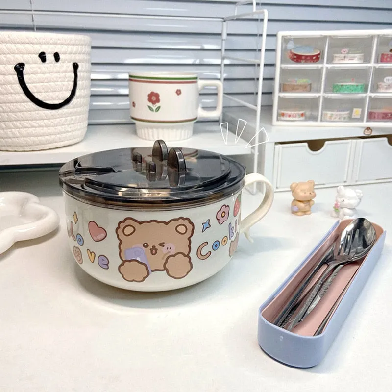 Teddy Bear Ramen Cookware Bowl