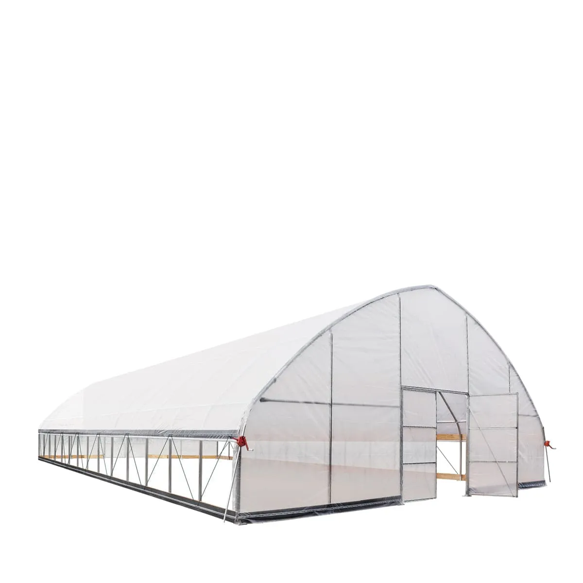 TMG Industrial 30’ x 60’ Tunnel Greenhouse Grow Tent w/6 Mil Clear EVA Plastic Film, Cold Frame, Hand Crank Roll-Up Sides, Peak Ceiling Roof, TMG-GH3060