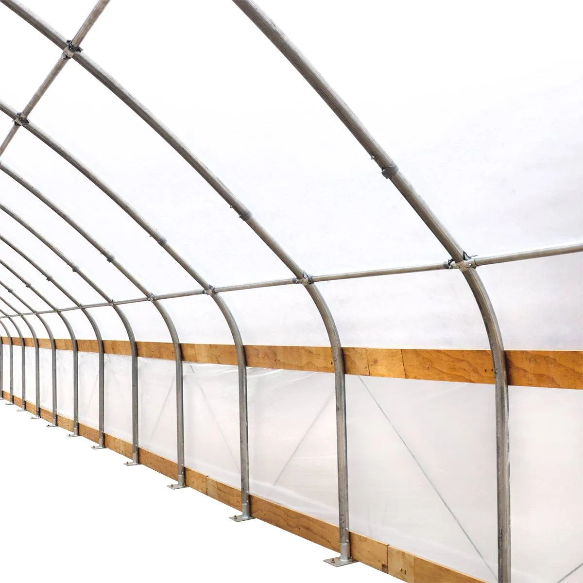 TMG Industrial 30’ x 60’ Tunnel Greenhouse Grow Tent w/6 Mil Clear EVA Plastic Film, Cold Frame, Hand Crank Roll-Up Sides, Peak Ceiling Roof, TMG-GH3060