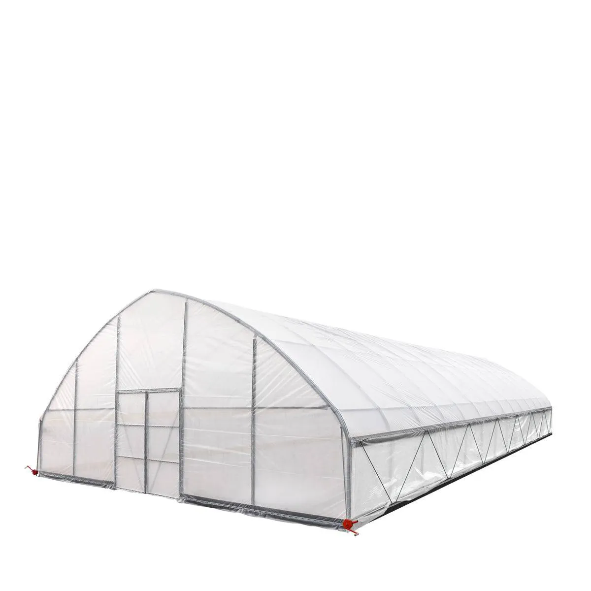 TMG Industrial 30’ x 60’ Tunnel Greenhouse Grow Tent w/6 Mil Clear EVA Plastic Film, Cold Frame, Hand Crank Roll-Up Sides, Peak Ceiling Roof, TMG-GH3060