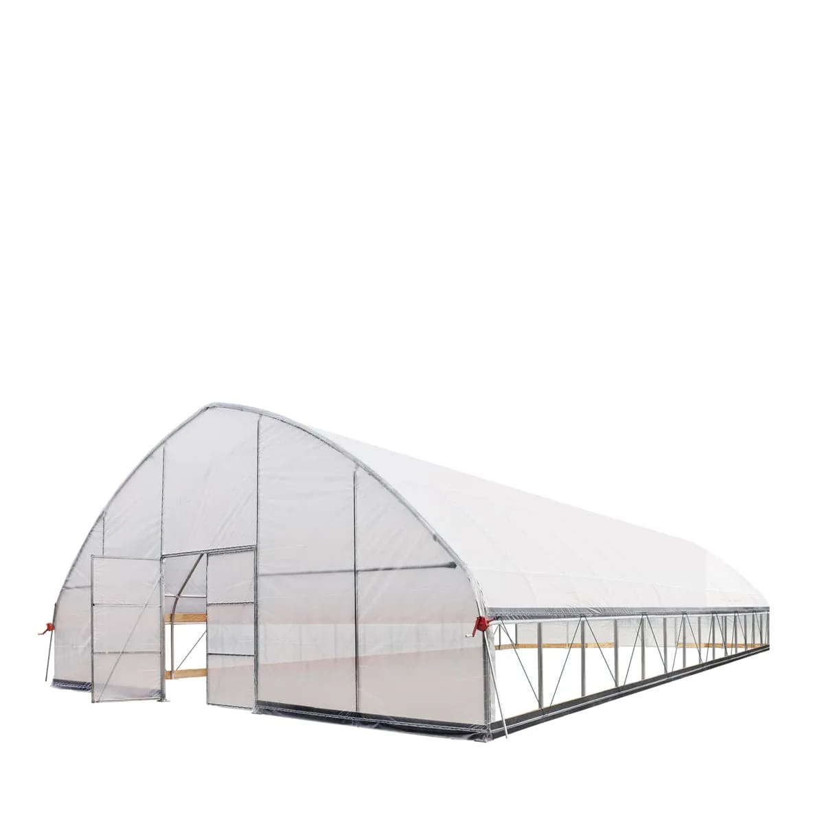 TMG Industrial 30’ x 60’ Tunnel Greenhouse Grow Tent w/6 Mil Clear EVA Plastic Film, Cold Frame, Hand Crank Roll-Up Sides, Peak Ceiling Roof, TMG-GH3060