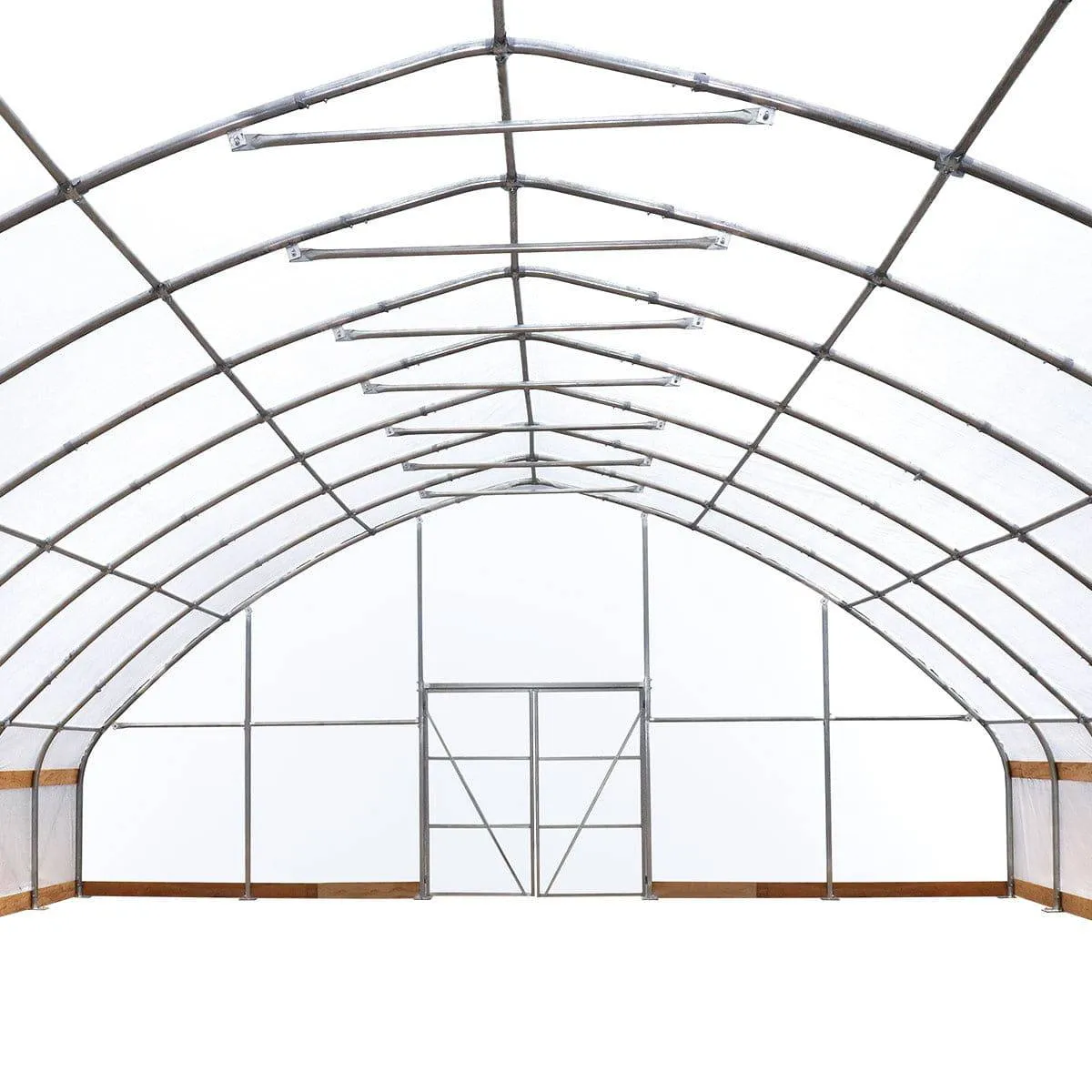 TMG Industrial 30’ x 60’ Tunnel Greenhouse Grow Tent w/6 Mil Clear EVA Plastic Film, Cold Frame, Hand Crank Roll-Up Sides, Peak Ceiling Roof, TMG-GH3060