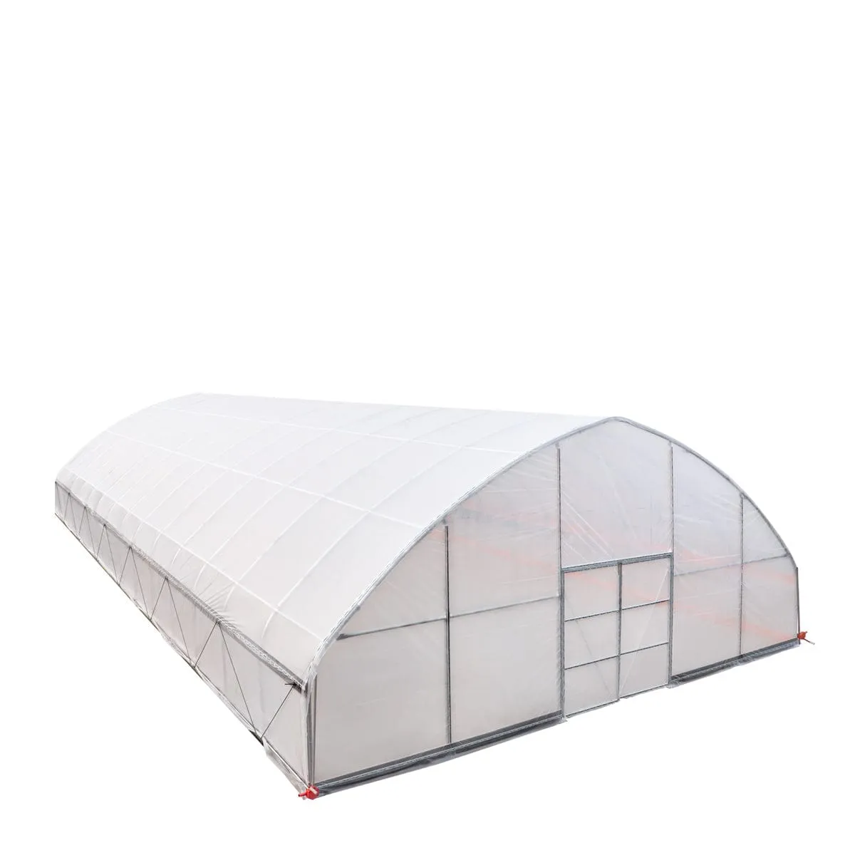 TMG Industrial 30’ x 60’ Tunnel Greenhouse Grow Tent w/6 Mil Clear EVA Plastic Film, Cold Frame, Hand Crank Roll-Up Sides, Peak Ceiling Roof, TMG-GH3060