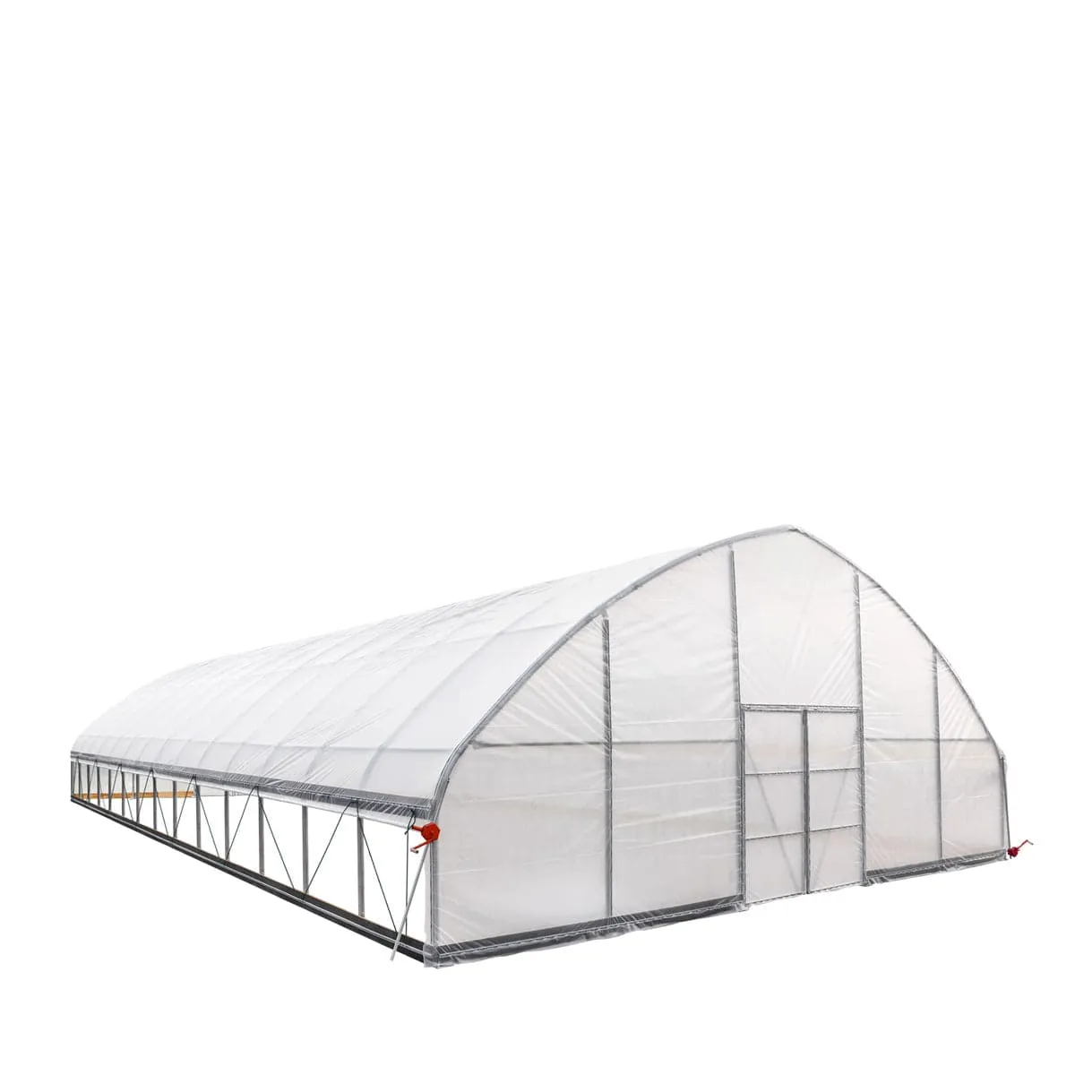 TMG Industrial 30’ x 60’ Tunnel Greenhouse Grow Tent w/6 Mil Clear EVA Plastic Film, Cold Frame, Hand Crank Roll-Up Sides, Peak Ceiling Roof, TMG-GH3060