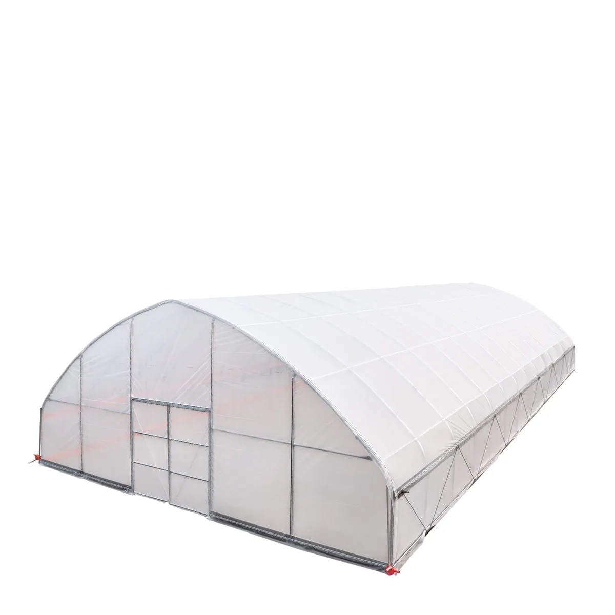 TMG Industrial 30’ x 60’ Tunnel Greenhouse Grow Tent w/6 Mil Clear EVA Plastic Film, Cold Frame, Hand Crank Roll-Up Sides, Peak Ceiling Roof, TMG-GH3060