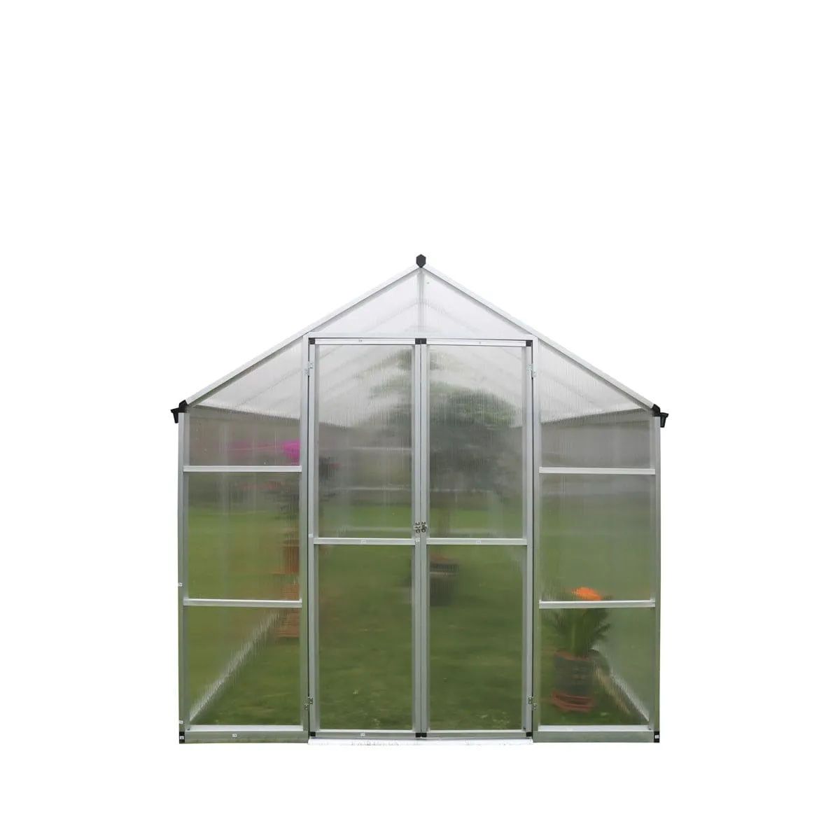 TMG Industrial 8' x 20' Aluminum Frame Greenhouse w/4 mm Twin Wall Polycarbonate Panels, UV Protected Panels, TMG-GH820