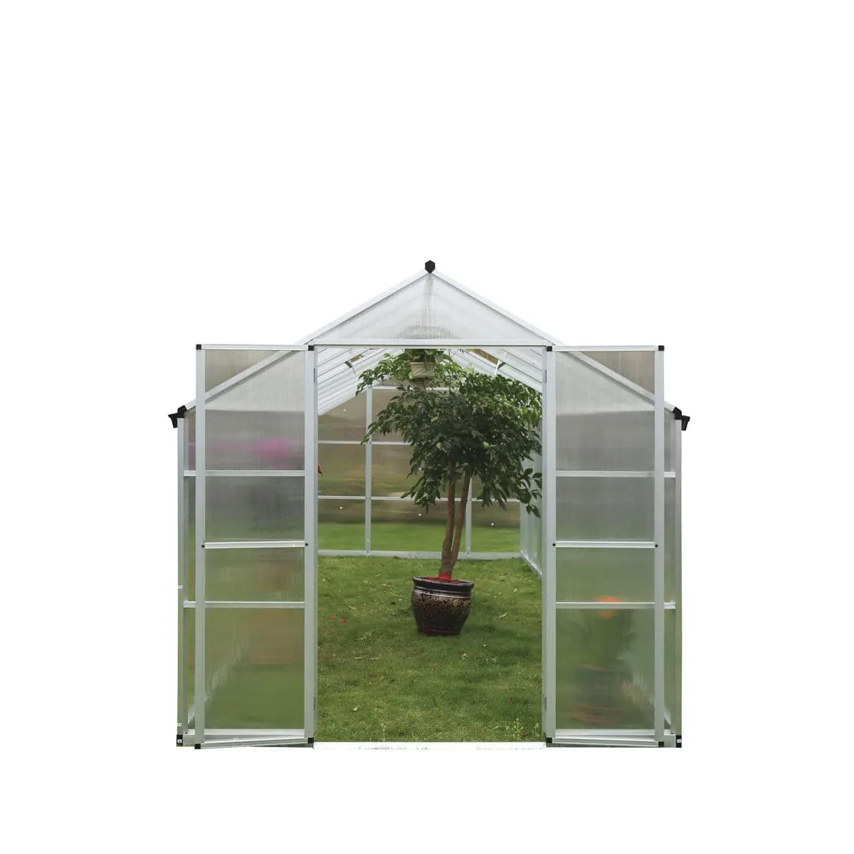 TMG Industrial 8' x 20' Aluminum Frame Greenhouse w/4 mm Twin Wall Polycarbonate Panels, UV Protected Panels, TMG-GH820