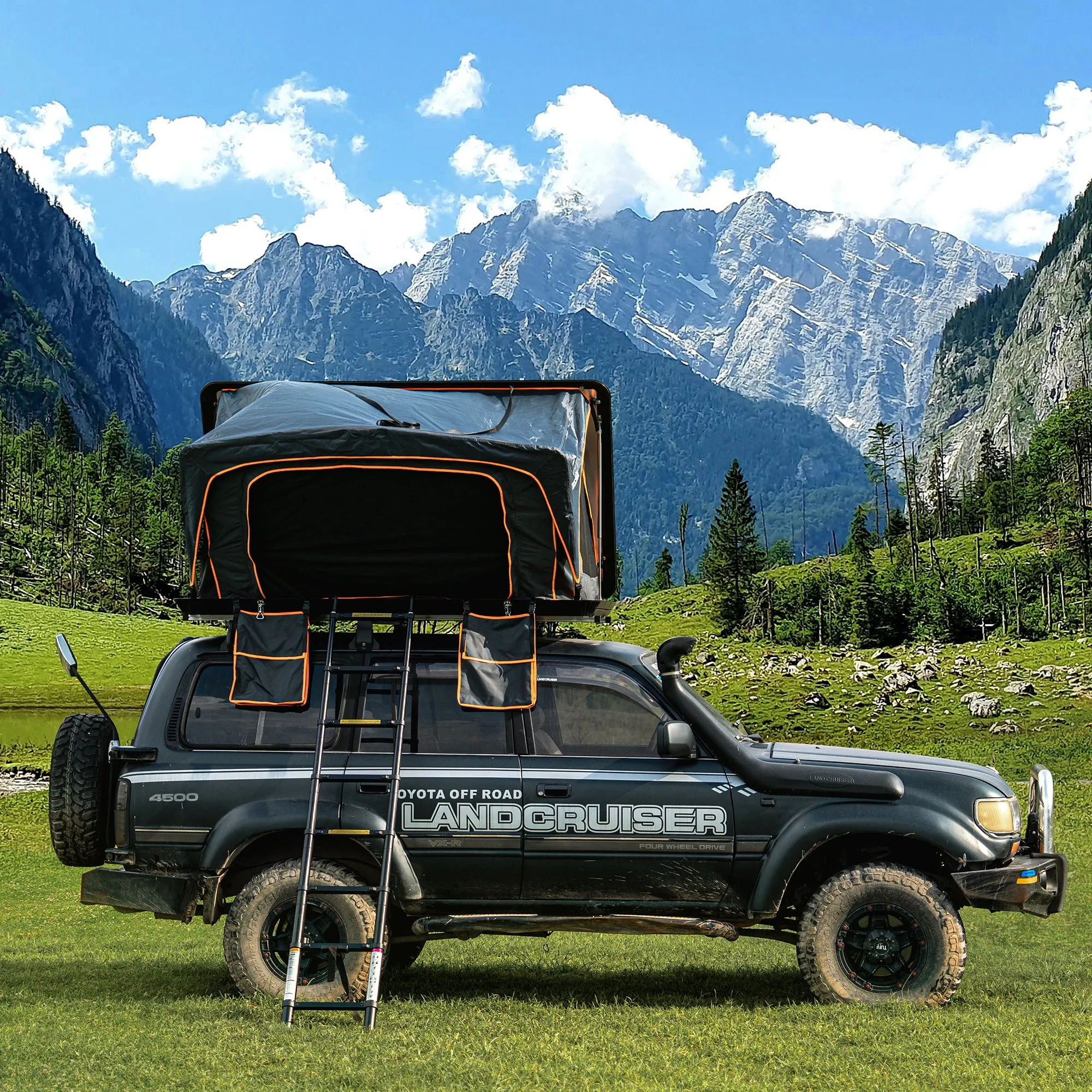 Trustmade Pioneer Series Fold-Out Style Hard Shell Rooftop Tent (Aluminum Alloy)