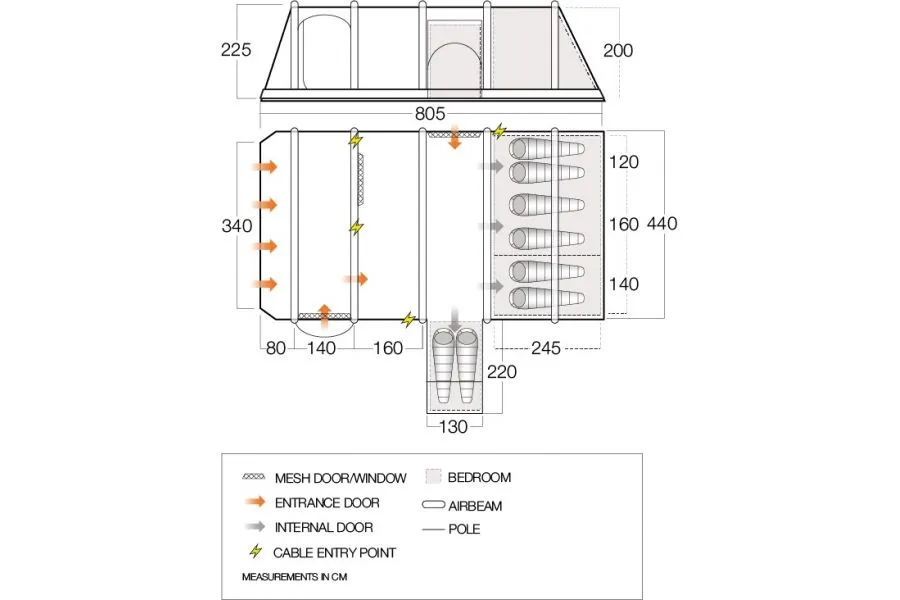 Vango Tahiti 850XL Airbeam Tent  2023