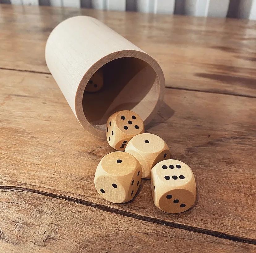 Wooden Dice Set - 5