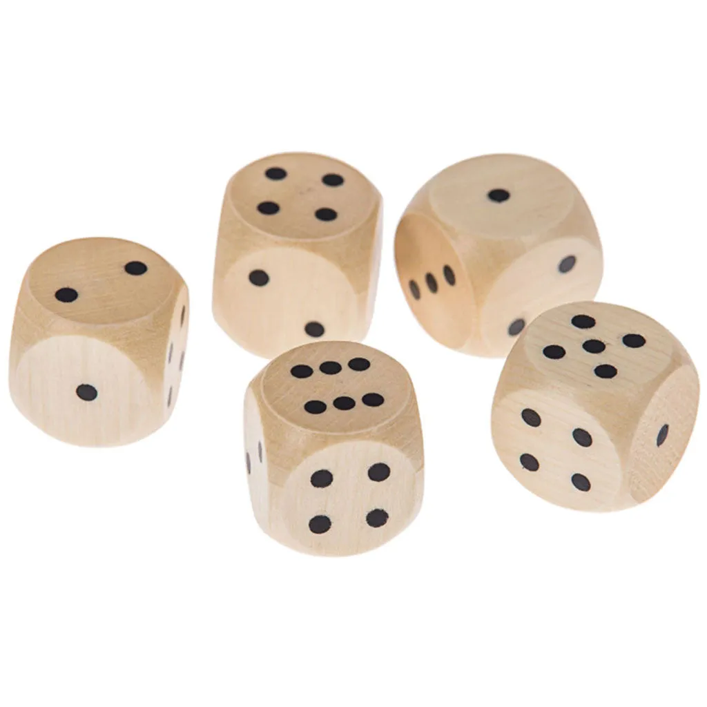 Wooden Dice Set - 5