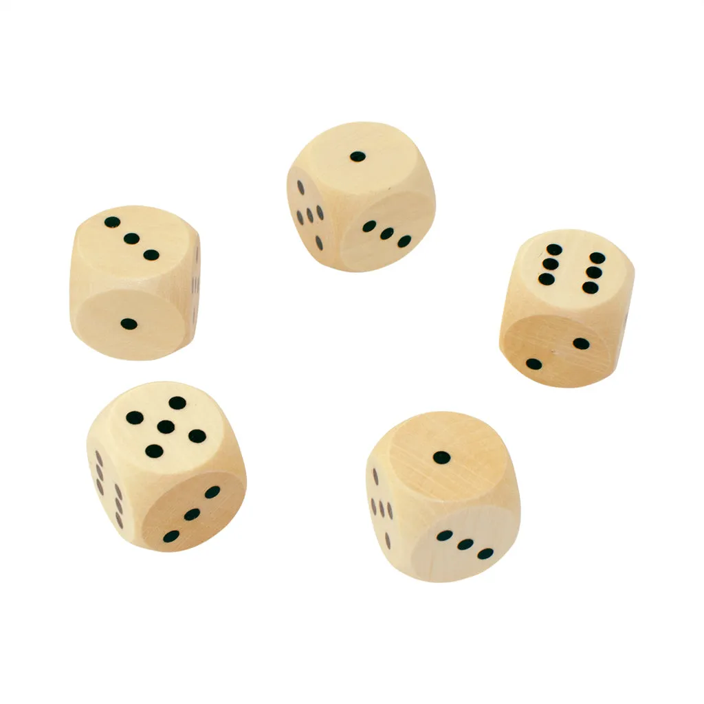 Wooden Dice Set - 5