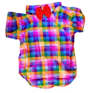 Woofiezz Plaid Shirt for Dogs and Cats (Rainbow)